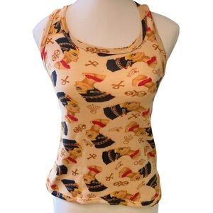 Graphic Nefertiti Tank Top. Vintage. Small.
